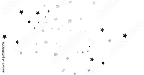 Group of silver stars isolated on white background. - png transparent