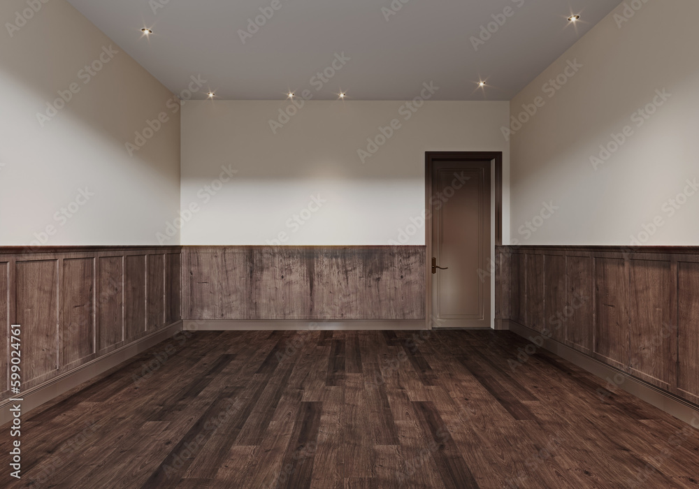 Empty modern apartment interior 3d render Empty modern apartment interior 3d render