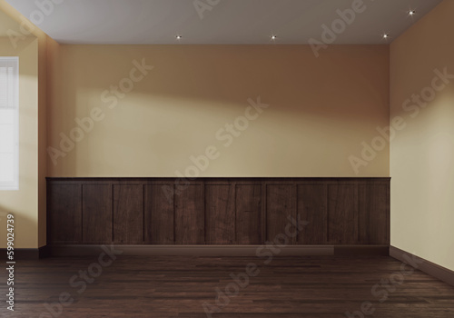 Empty modern  apartment interior 3d render
