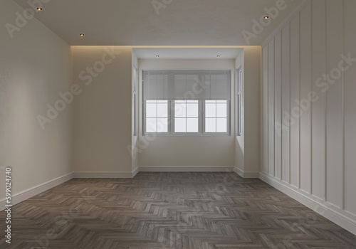 Empty modern  apartment interior 3d render