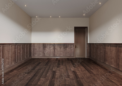 Empty modern  apartment interior 3d render