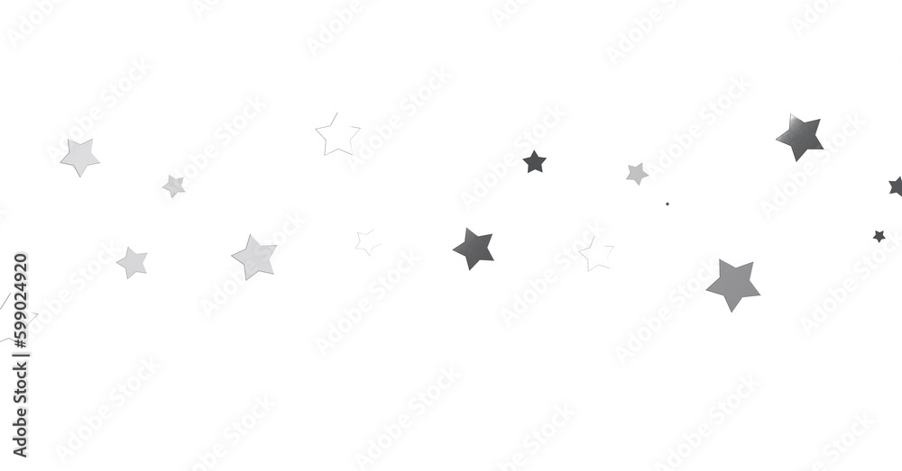 Silver star of confetti. - png transparent