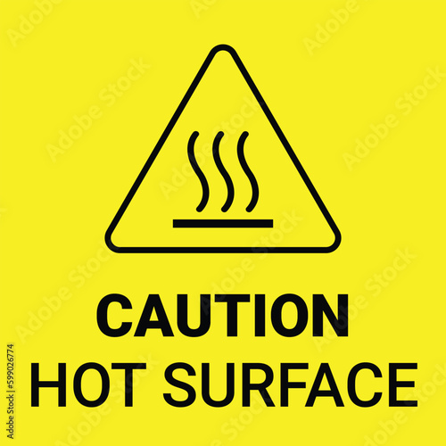 Hot Surface Symbol Sign, Vector Illustration