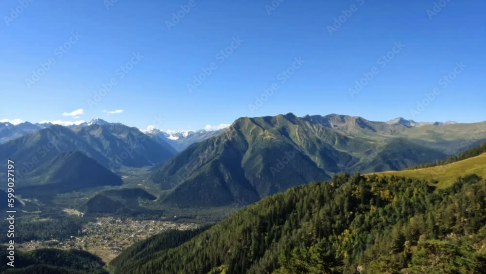 beautiful autumn mountains and forest in Arkhyz at sunny day beautiful autumn mountains and forest in Arkhyz at sunny day