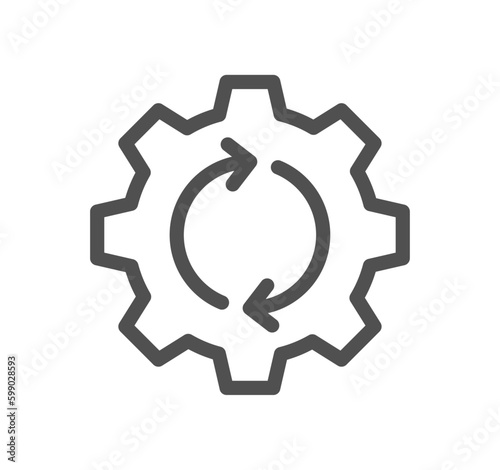Gear related icon outline and linear vector. 