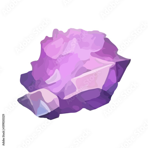 Amethyst isolated on white background druse geode macro detail gemstone texture close-up pink and purple quartz crystal Generative AI