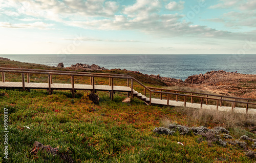 coastal Landscape  in the Natural Park of Southwest Alentejo and Costa Vicentina at the beach Bordeira
Nature Travel South portugal Vicentine Coast