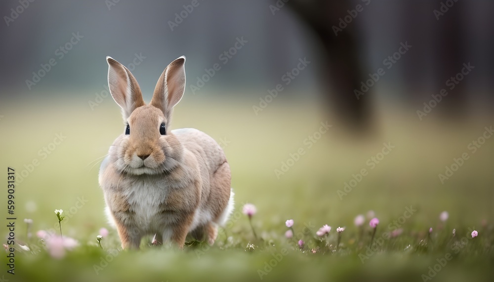 Fototapeta premium rabbit in the grass 2