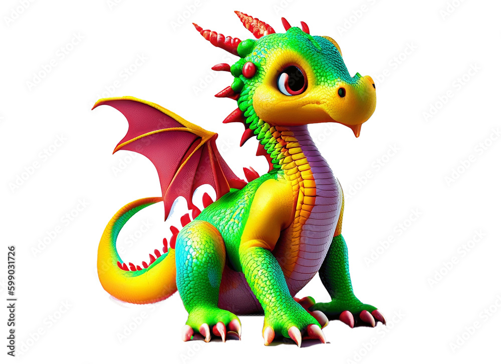 colorful baby Dragon Clipart png Sublimation ai generative colorful baby Dragon Clipart png Sublimation ai generative