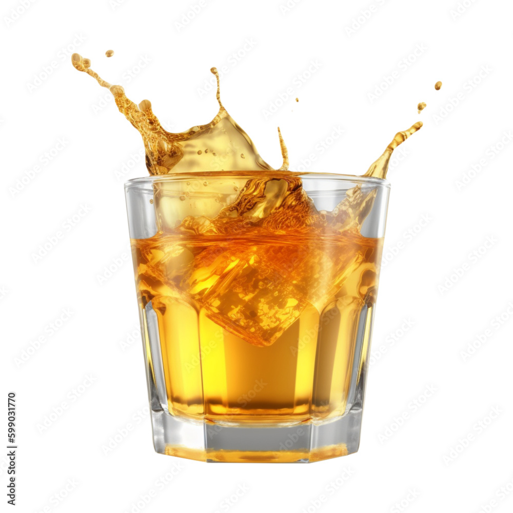 Glass of juice on a transparent background. cut out png - obrazy, fototapety, plakaty 