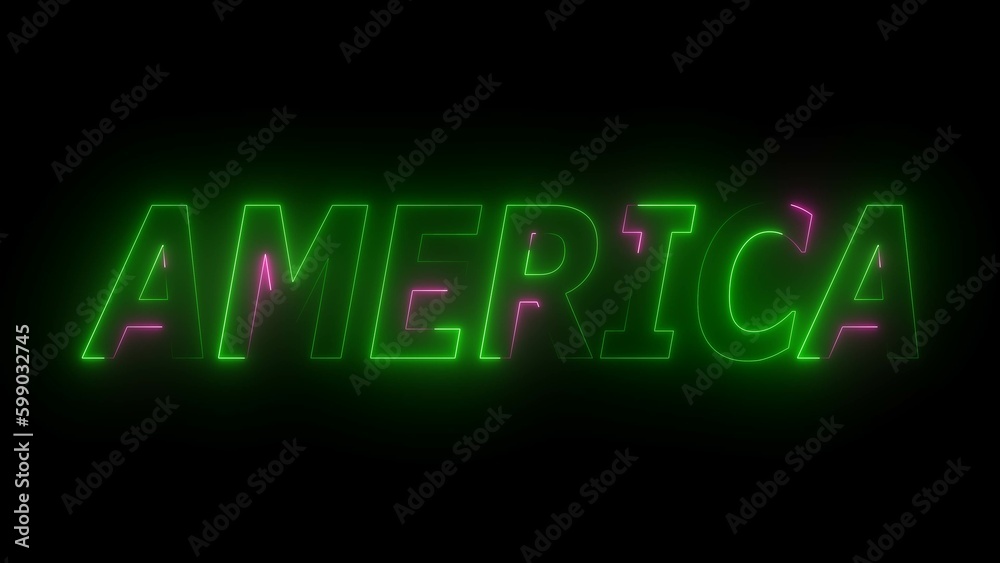 America text illustration dark background America text illustration dark background