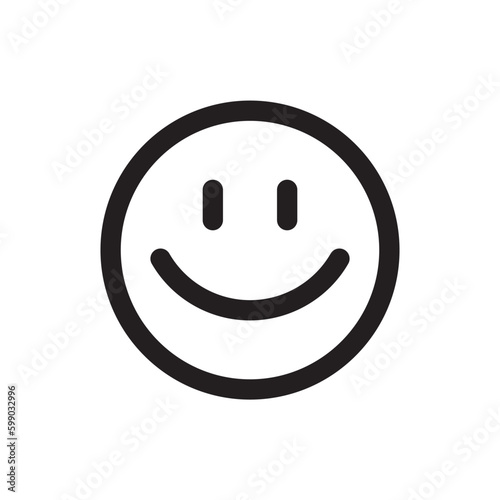 Smile vector icon. Emoji icon. Happy smile flat sign design. Smile face symbol pictogram. UX UI icon