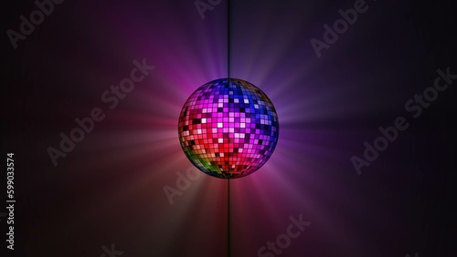abstract colorful disco ball illustration background . © liton
