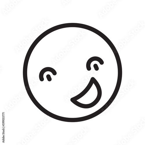 Smile vector icon. Emoji icon. Happy smile flat sign design. Smile face symbol pictogram. UX UI icon