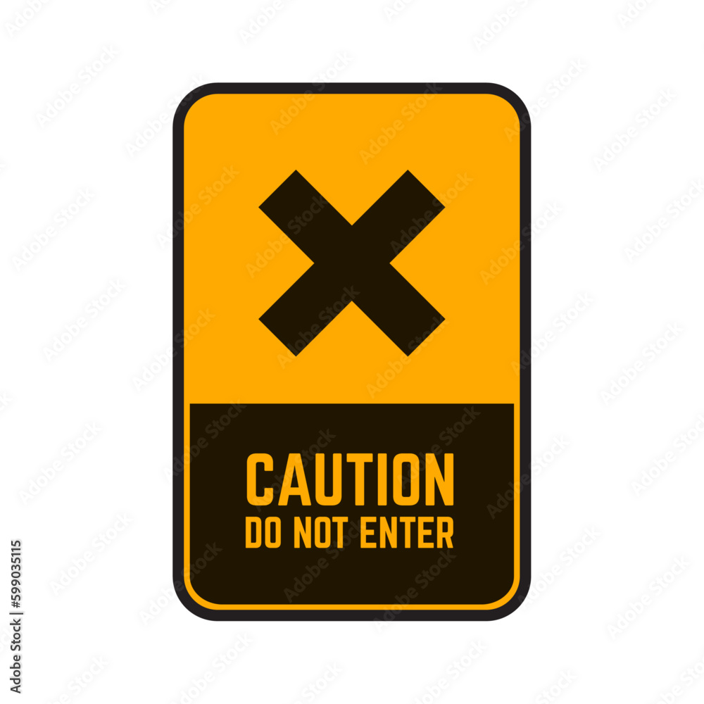 Obraz premium Caution warning or prohibition signs. Red signs - Do not enter! Stop! Vector elements.