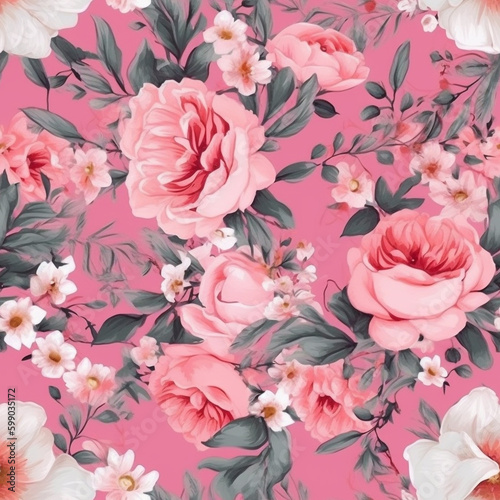 pink floral embrace seamless backgrounds