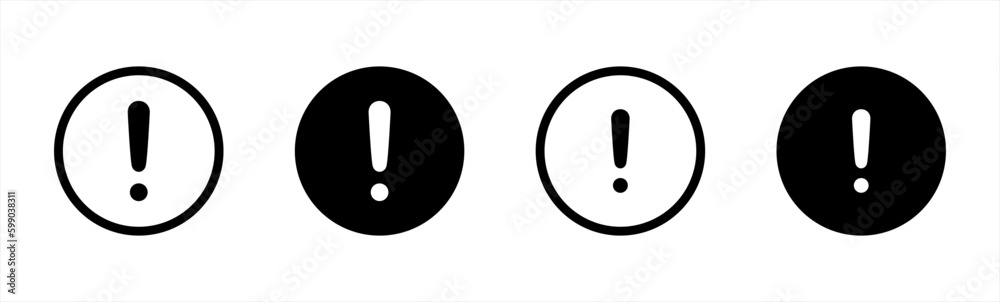 Exclamation mark icon. warning simple black style symbol sign for apps and website, vector illustration. Exclamation mark icon. warning simple black style symbol sign for apps and website, vector illustration.