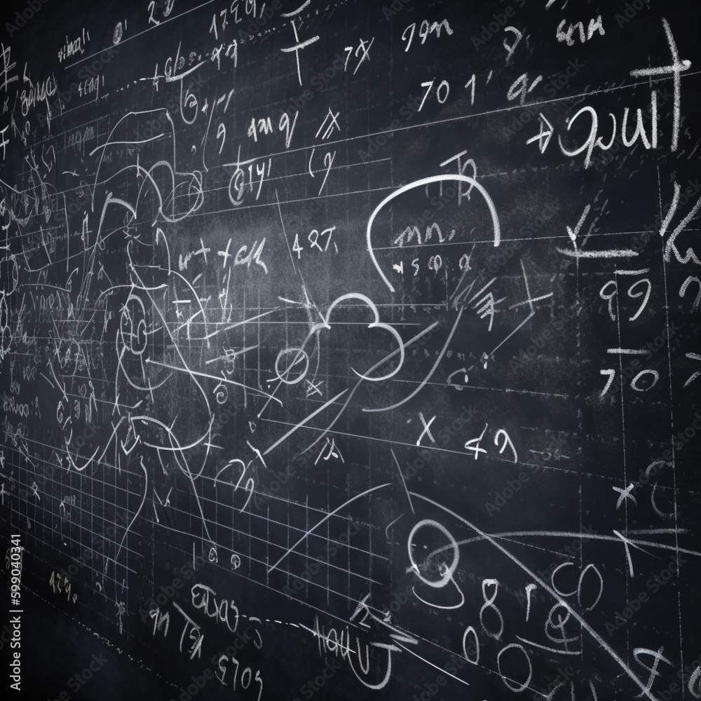 Math formulas on blackboard background. Math formulas on blackboard background.