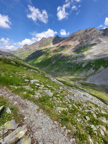 Obraz na płótnie Cozy path in Austrian Alps. w salonie