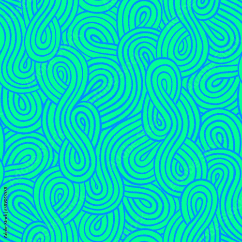 Seamless abstract wavy pattern. Fingerprint background. Swirled brush strokes seamless pattern. Abstract geometric ornament. (ID: 599043539)