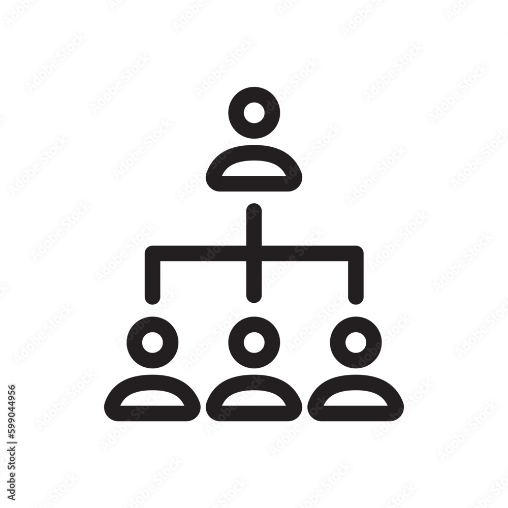 Organization chart vector icon. Company structure icon. Flow chart flat sign design. Hierarchy symbol pictogram. UX UI icon Organization chart vector icon. Company structure icon. Flow chart flat sign design. Hierarchy symbol pictogram. UX UI icon