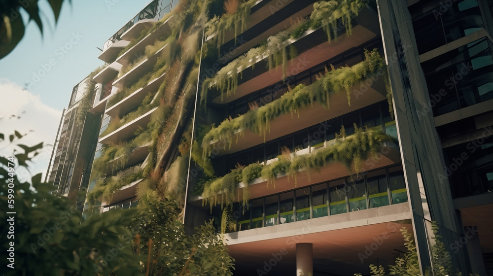 Building for the Future: A Sustainable Structure with Eco-Friendly Design and Green Technology. Generative AI.