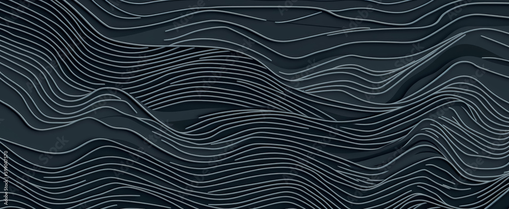 Abstract pattern with lines in gray. Generative Ai. 