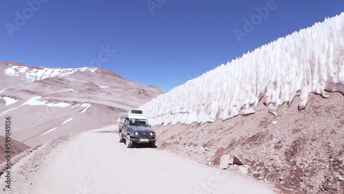 landscape of the agua negra mountain pass. photo