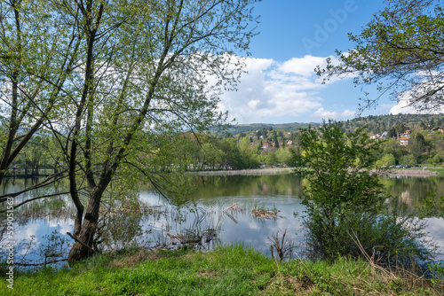 Spring Landscape of Pancharevo lake  Bulgaria