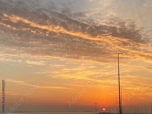 wind turbine at sunset