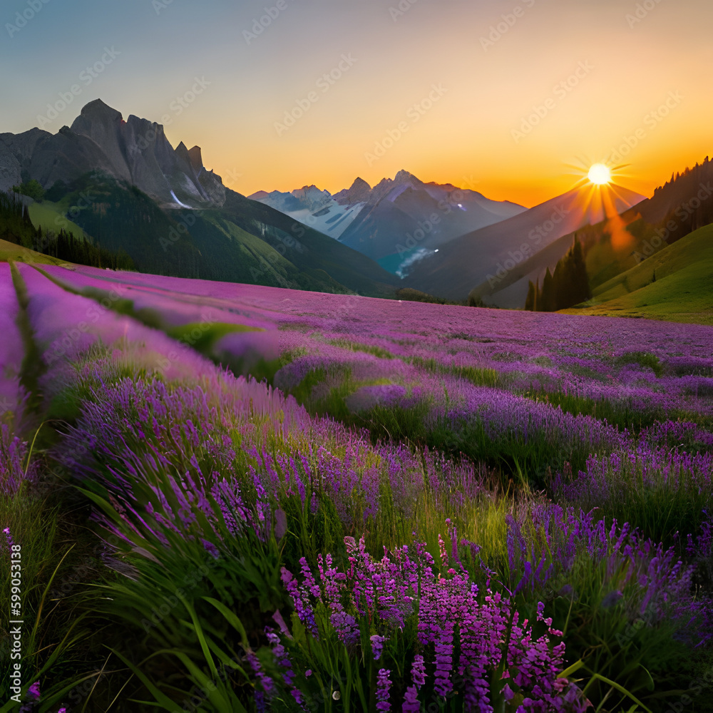lavender field at sunrise lavender field at sunrise