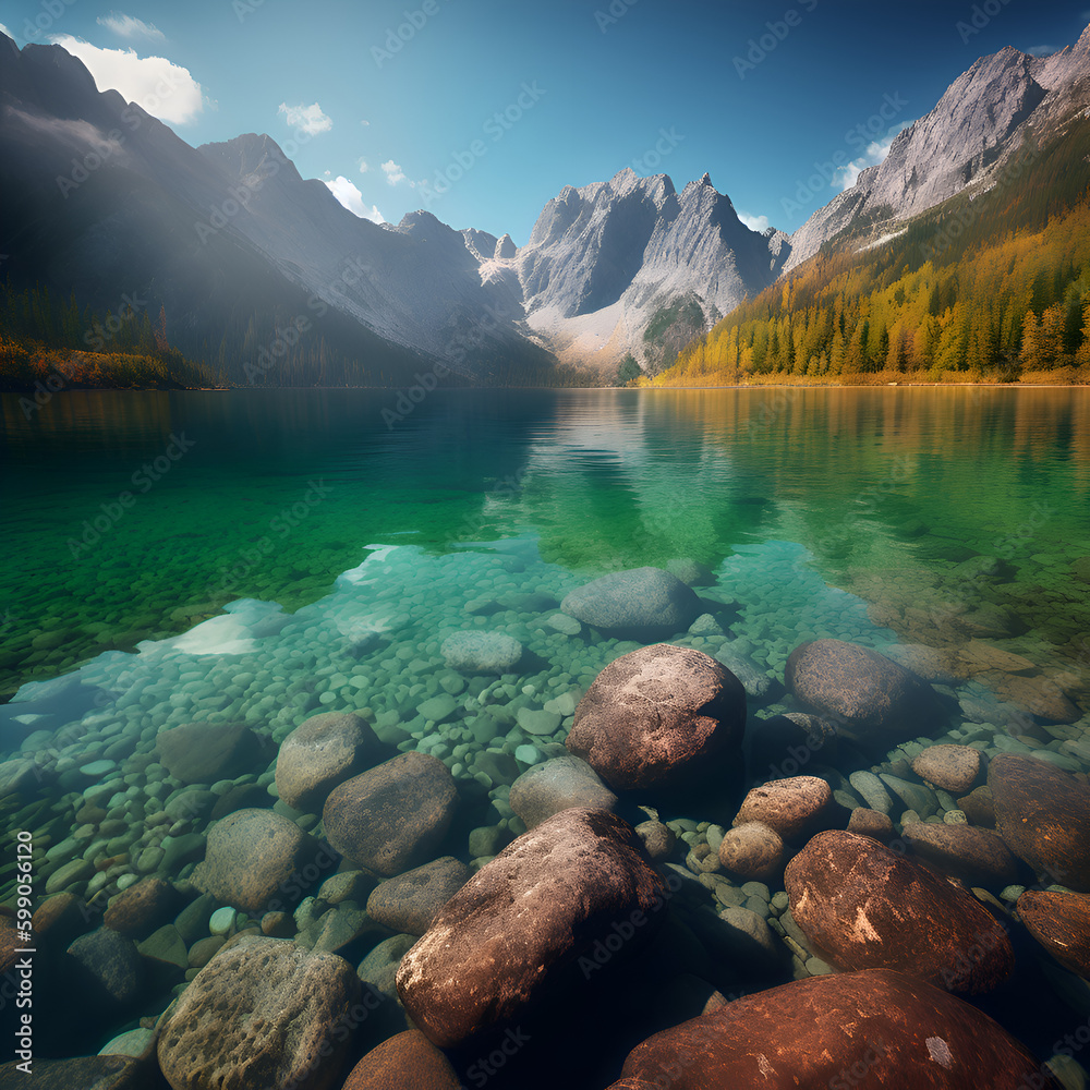 lake in the mountains