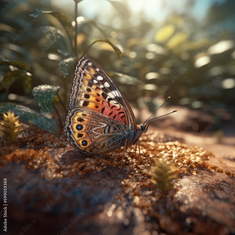 Butterfly in natural habitat (generative AI) Butterfly in natural habitat (generative AI)
