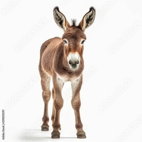Baby Mule isolated on white (generative AI) © HandmadePictures