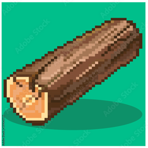 tree trunk,wood,firewood,map pixel art,vectorized pixel art,editable vector of tree wood,firewood.