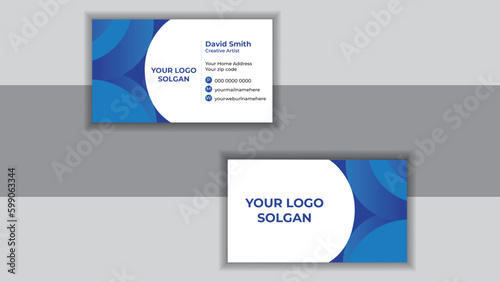 Modern Creative and Clean Business Card Design Template, Visiting Card. simple clean template vector design.