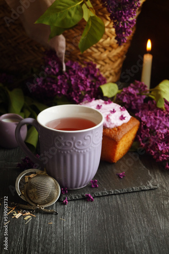 Cup of tea with Loaf Cake