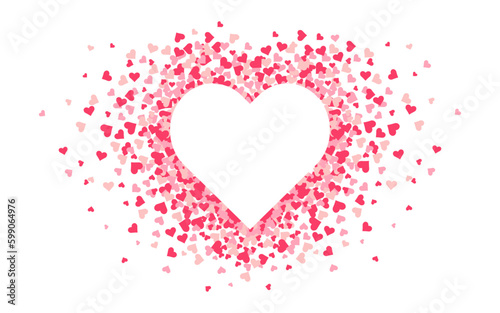 explosion of hearts in the shape of a heart, celabration, mother's day, love, vector