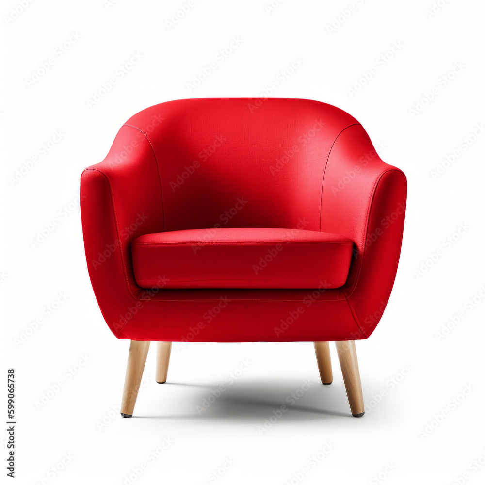 Modern armchair isolated. Illustration AI Generative.