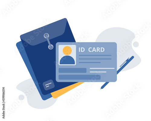 Identity card with personal information about person Fototapet