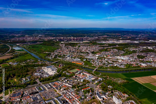 Saarlouis im Saarland aus der Luft   Aerial View of Saarlouis