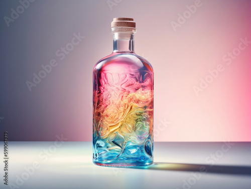 realistic, label, mockup, 3d, mock-up, template, illustration, liqueur, whiskey, clear, different, brandy, close-up, design, red, pink, collection, cocktail, beverage, clean, ai, genearted