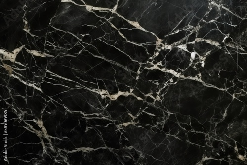 black marble texture with goldish veins photo