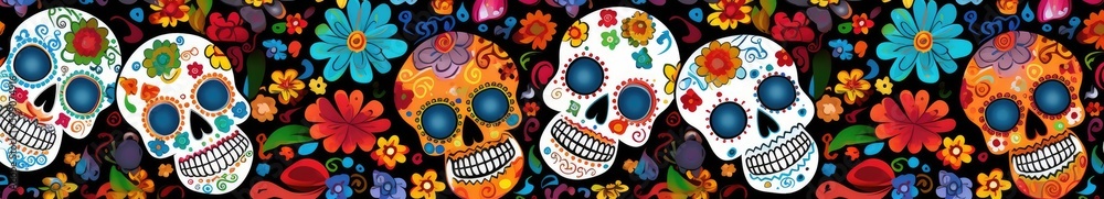 mexican day of the dead skull patterns