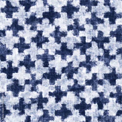 Shibori Effect Textured Juji Tsunagi Pattern photo