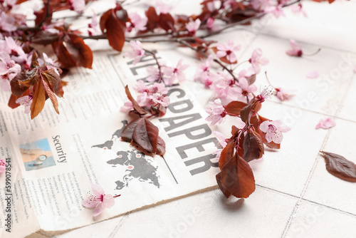 Beautiful blossoming branch...