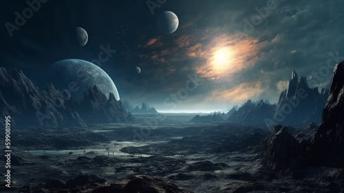 Fantasy alien planet.generative ai