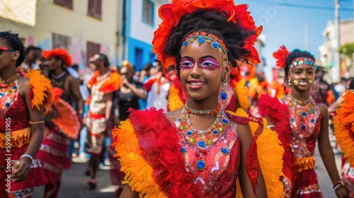 A street parade in Cape Verde. Generative AI
