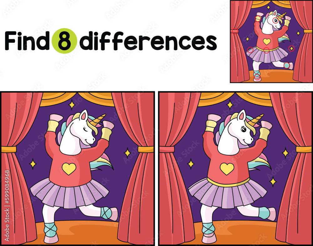 Unicorn Ballerina Find The Differences Generative AI Unicorn Ballerina Find The Differences Generative AI