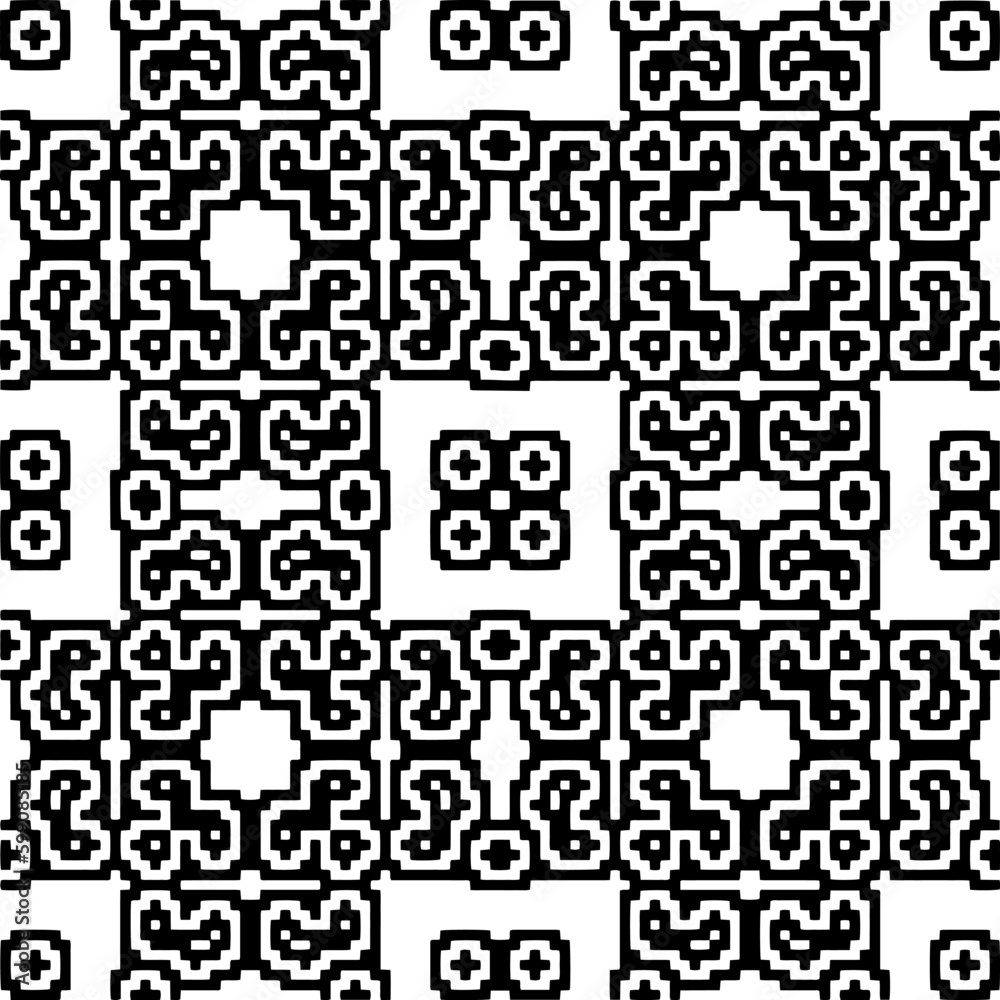Geometric pattern. Black and white pattern for web page, textures, card, poster, fabric, textile. Geometric pattern. Black and white pattern for web page, textures, card, poster, fabric, textile.